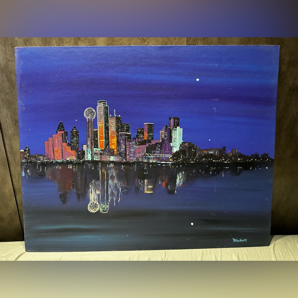 One of a Kind Painting: Dallas Skyline